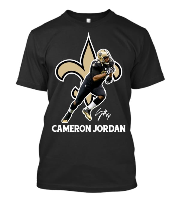 Cameron Jordan New Orleans Saints Fleur-De-Lis Autograph T-Shirt