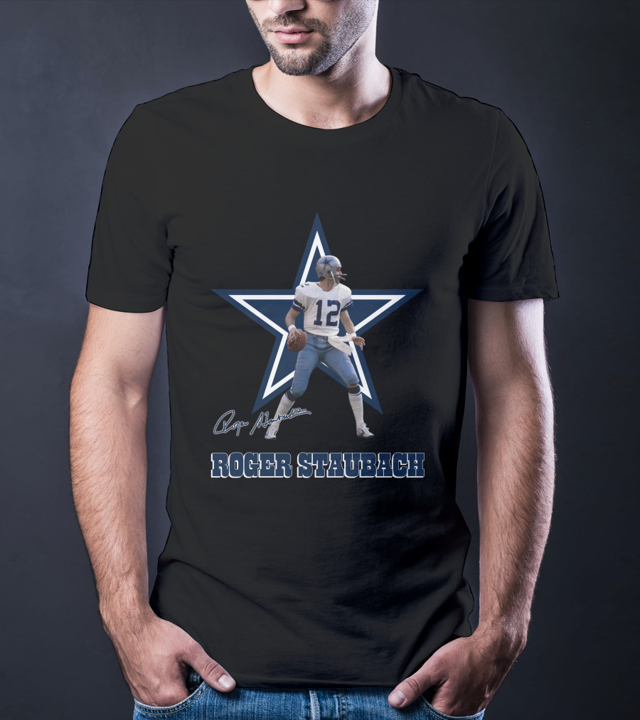 Roger Staubach Dallas Cowboys Legend 12 Star T-Shirt