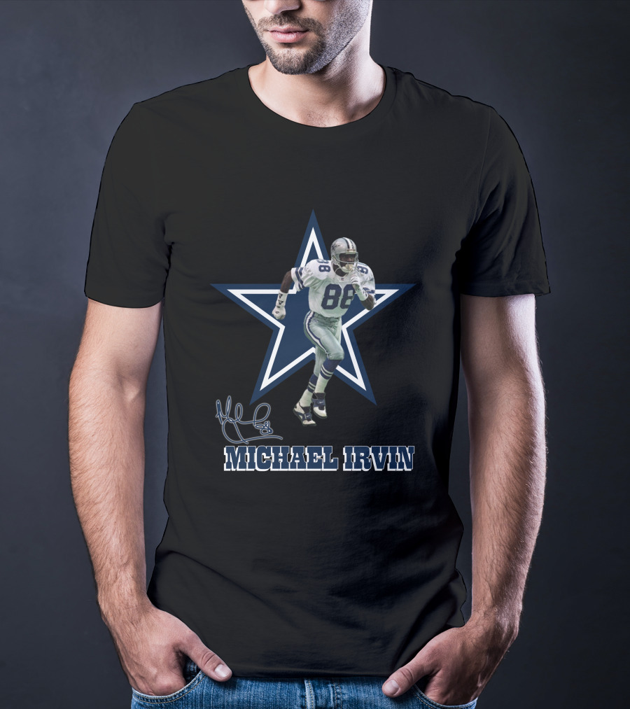 Michael Irvin Dallas Cowboys Legend 88 Signature Star T-Shirt