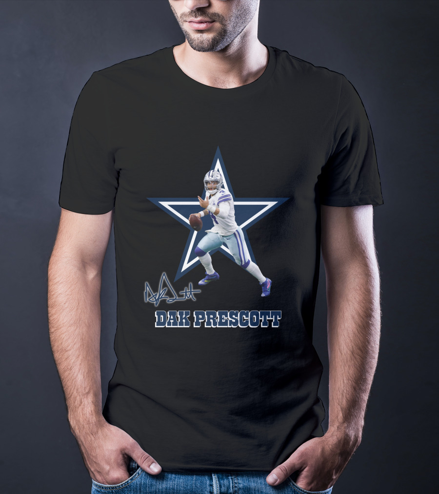 Dak Prescott Dallas Cowboys Star Signature T-Shirt