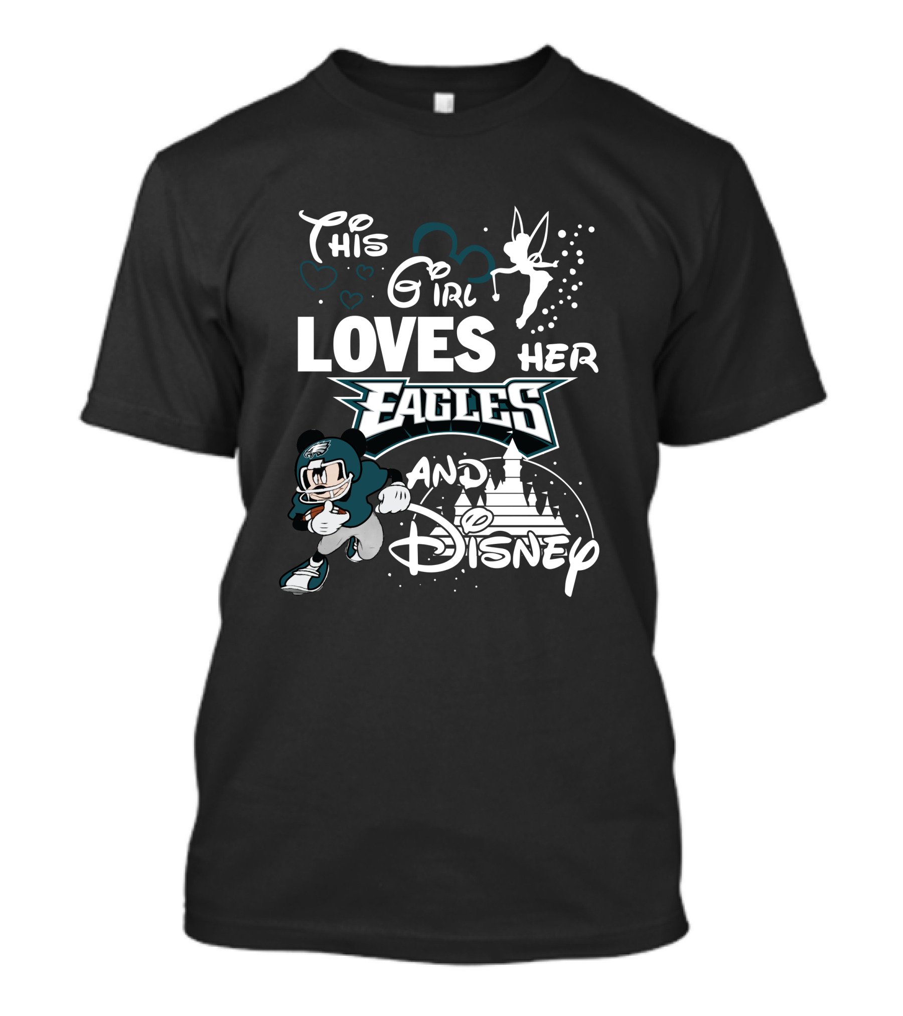 This Girl Loves Her Eagles And Disney T-Shirt