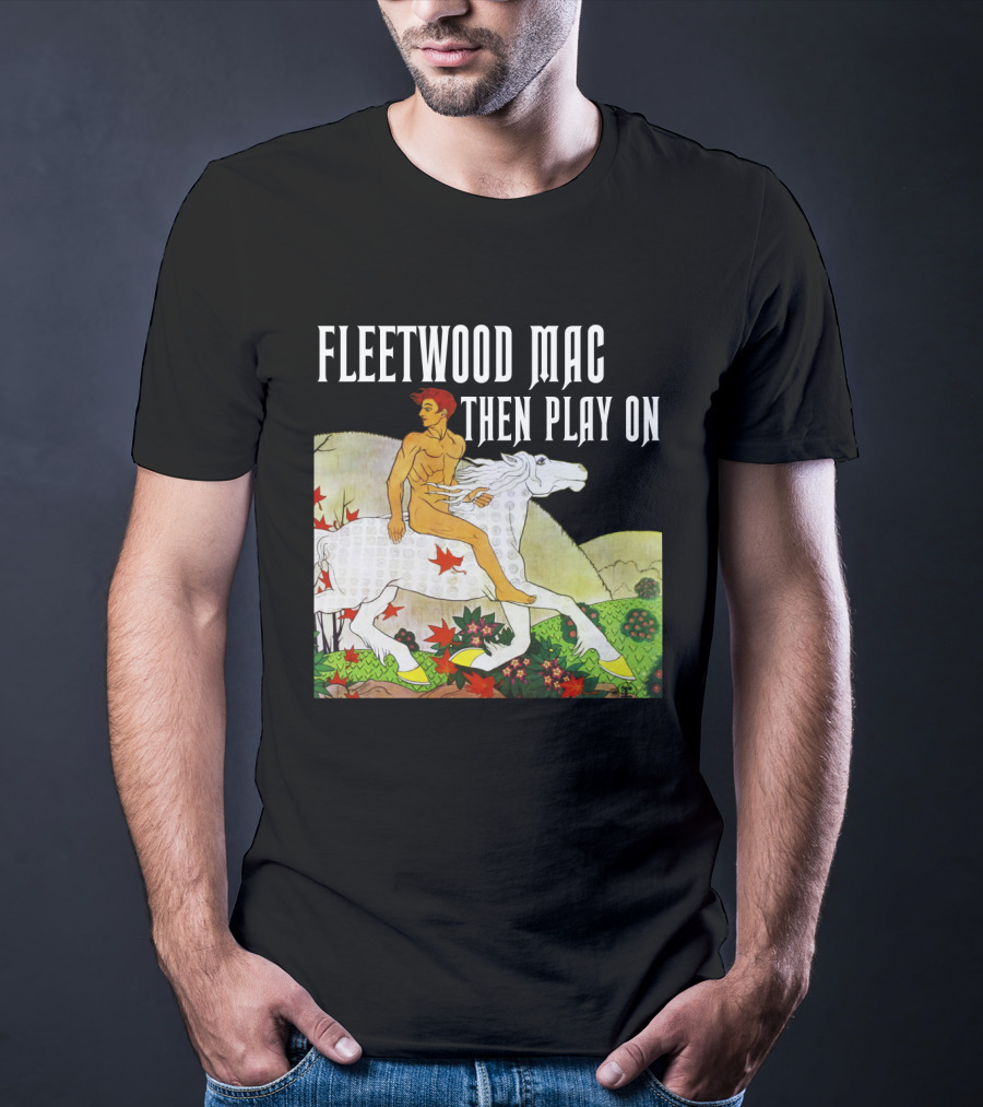 Fw 22 Male Figure Riding White Horse With Autumn Leaves T-Shirt