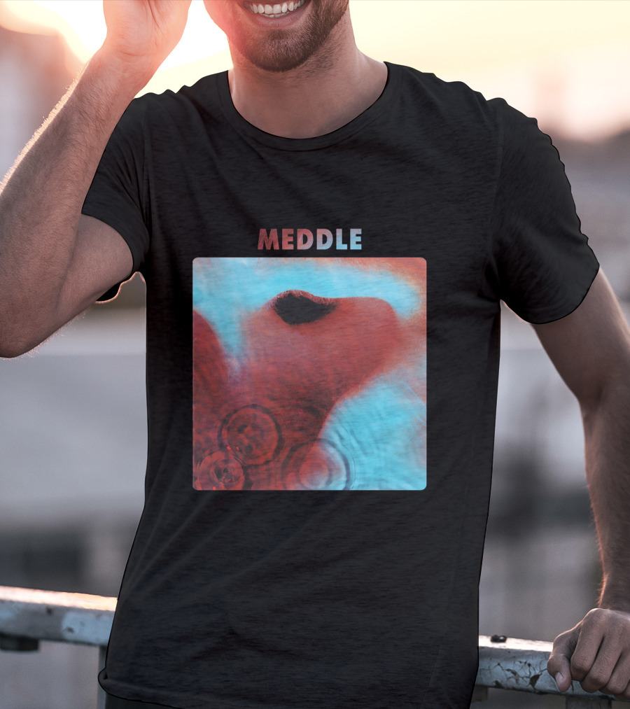 Pink Floyd - Meddle Album Cover Art Vintage Style T-Shirt