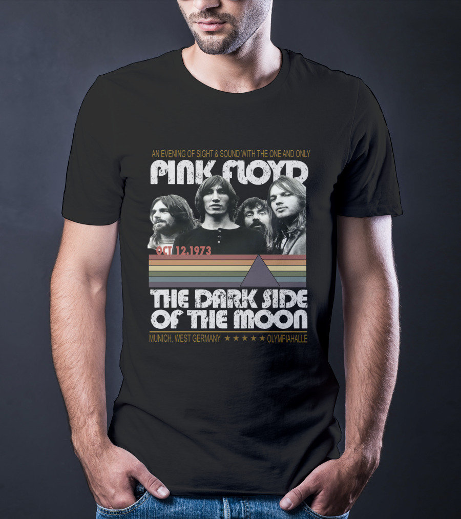 Pink Floyd The Dark Side Of The Moon Oct 12 1973 Munich Olympiahalle T-Shirt