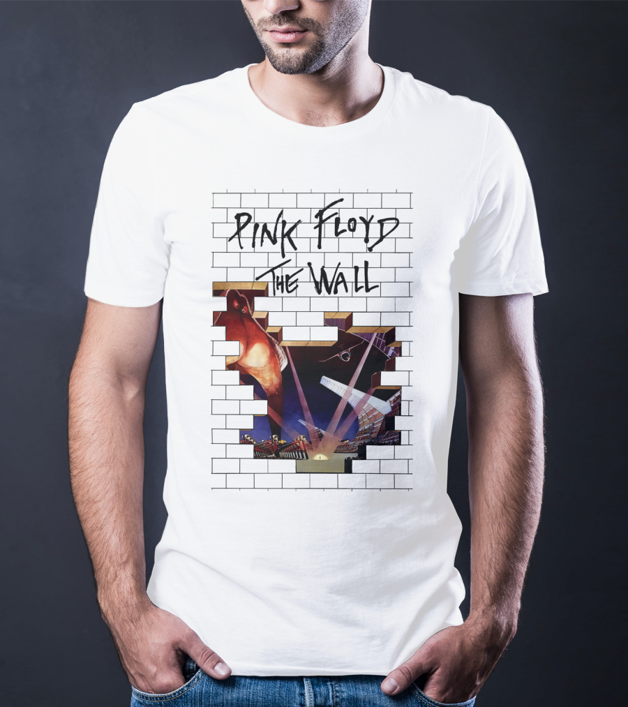 Pink Floyd The Wall Album Art Brick Wall Concert Lights T-Shirt