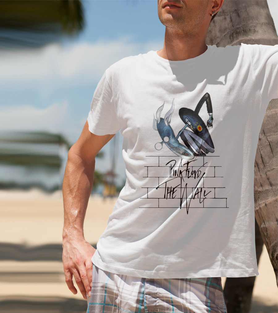 Pink Floyd The Wall Surreal Characters And Brick Wall T-Shirt