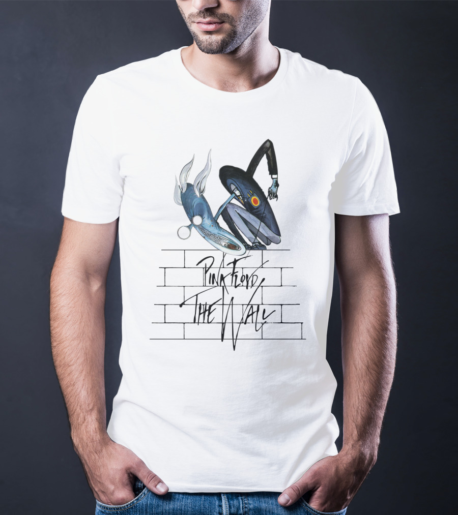 Pink Floyd The Wall Surreal Characters And Brick Wall T-Shirt