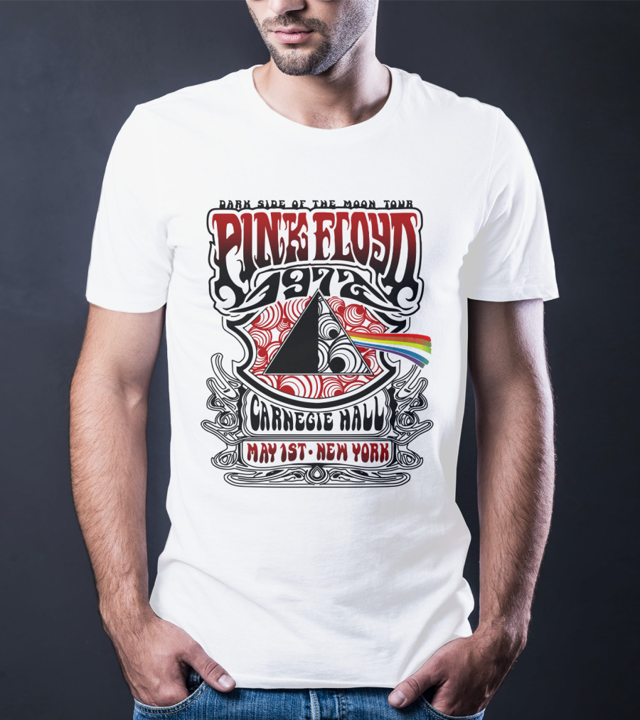 Pink Floyd Dark Side Of The Moon Tour 1972 Carnegie Hall May 1St New York T-Shirt