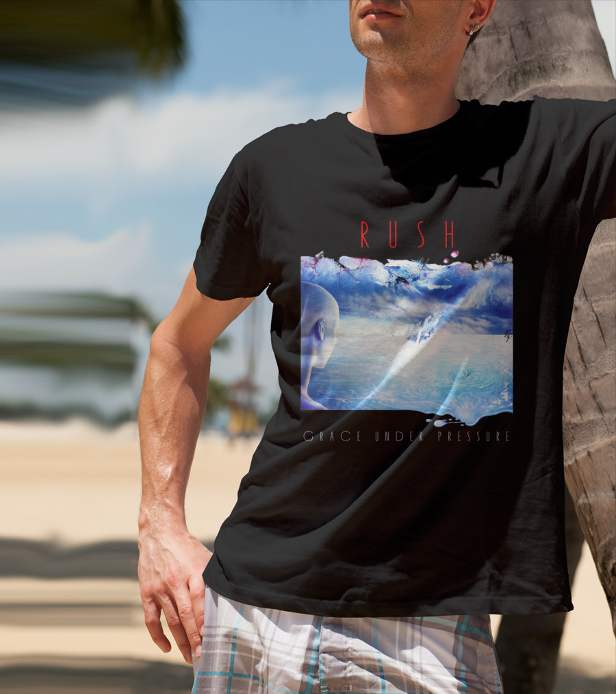 Rush Grace Under Pressure Album Cover Art With Surreal Ocean And Sky T-Shirt
