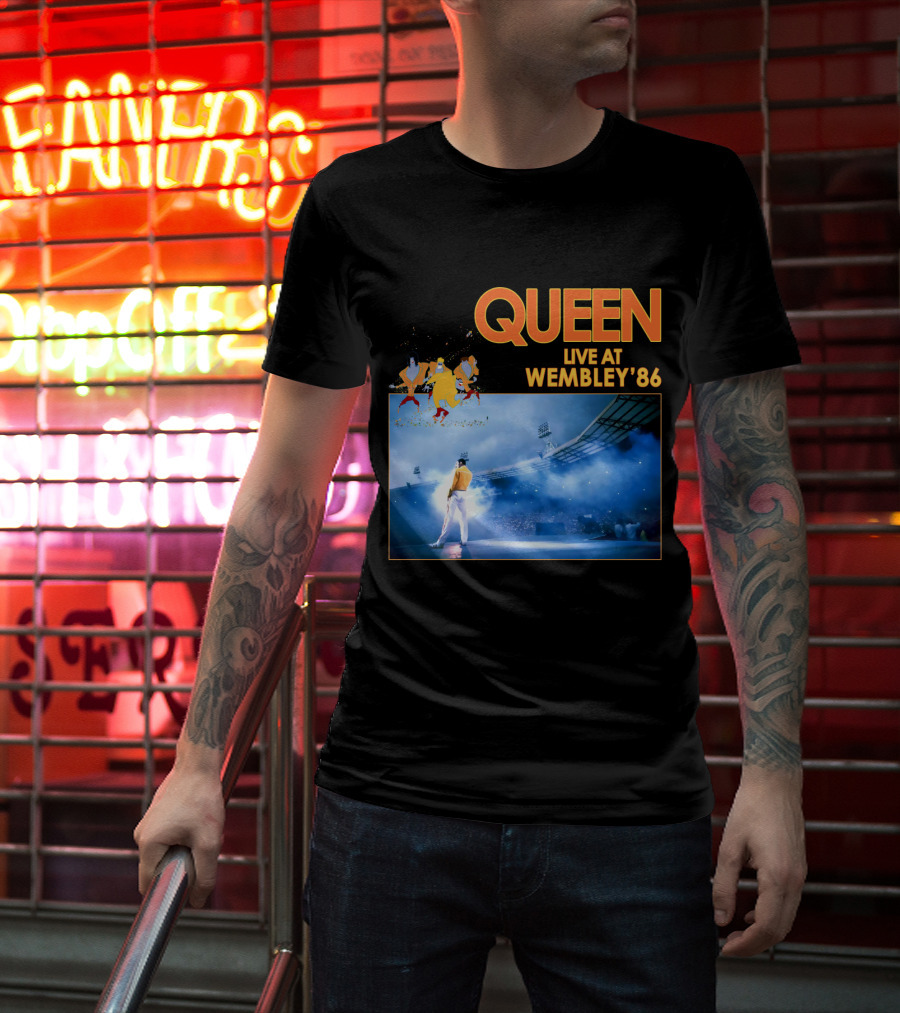 Queen Live At Wembley '86 Stadium Performance T-Shirt