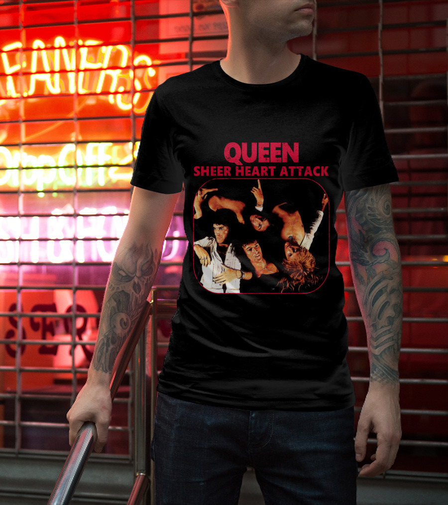 Queen Sheer Heart Attack Album Cover Quartet T-Shirt
