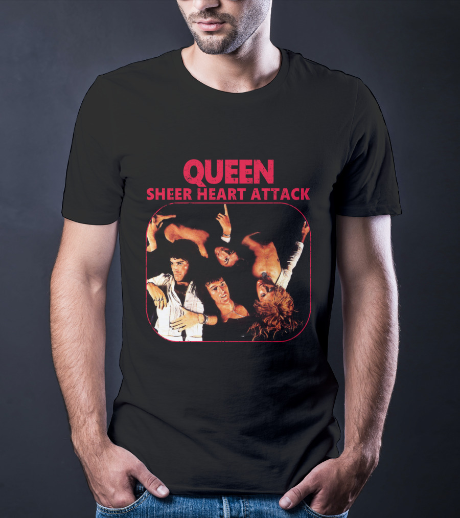 Queen Sheer Heart Attack Album Cover Quartet T-Shirt