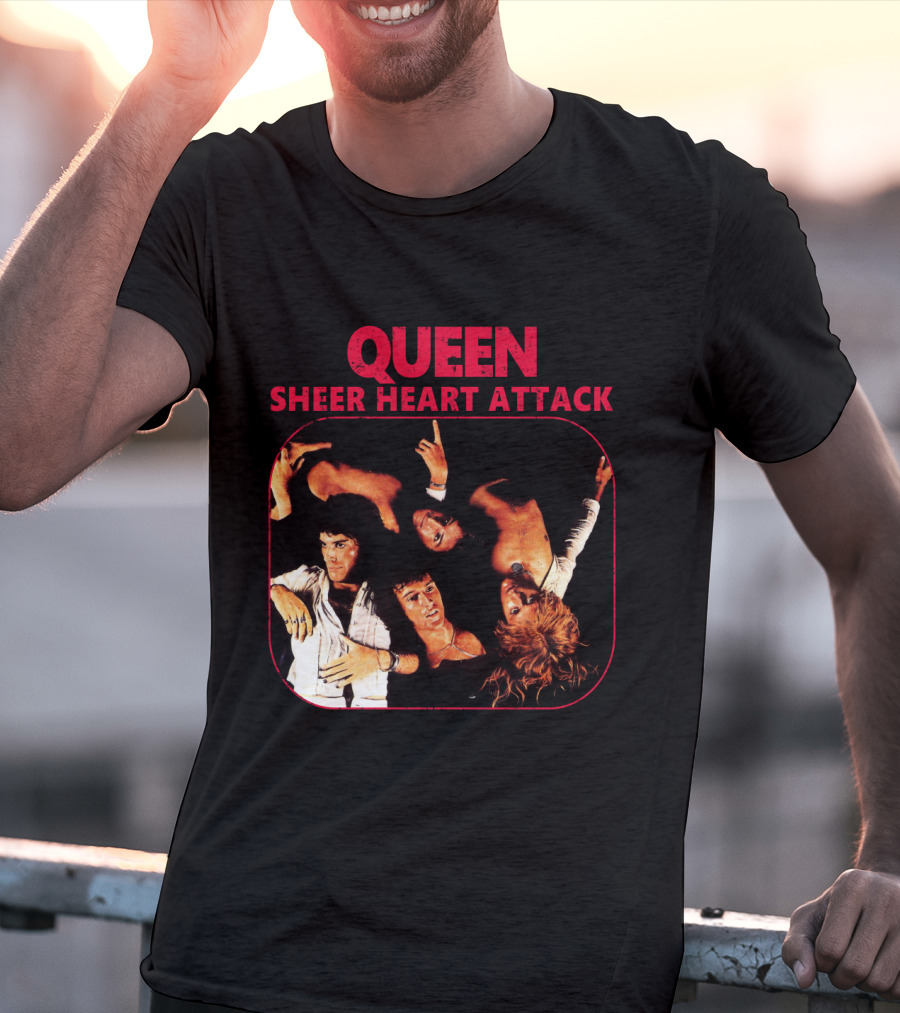 Queen Sheer Heart Attack Album Cover Quartet T-Shirt