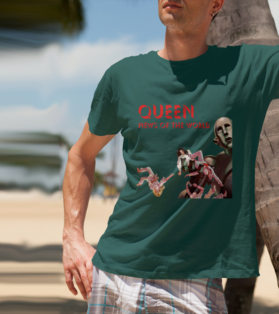 Queen News Of The World Album Cover Robot Artwork T-Shirt