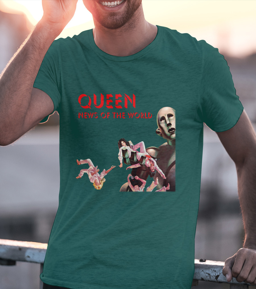 Queen News Of The World Album Cover Robot Artwork T-Shirt