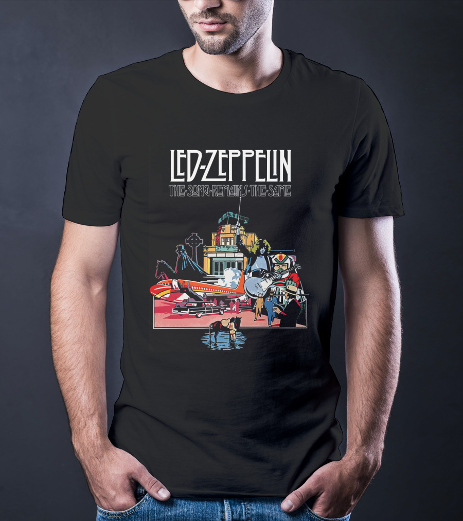 Lz 23 Lodztown Urban Scene With Horses Airplane And Architecture T-Shirt