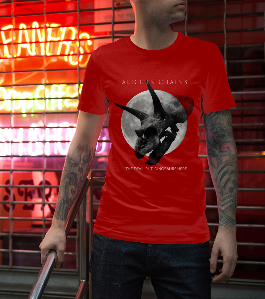 Alice In Chains The Devil Put Dinosaurs Here T-Shirt