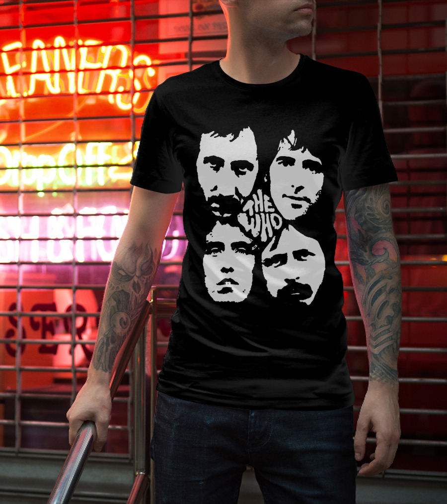 The Who Classic Band Member Faces T-Shirt