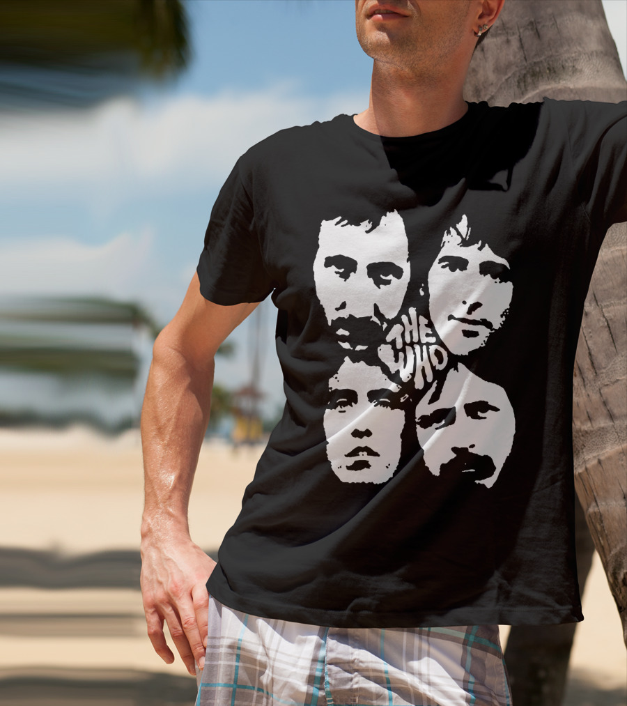 The Who Classic Band Member Faces T-Shirt