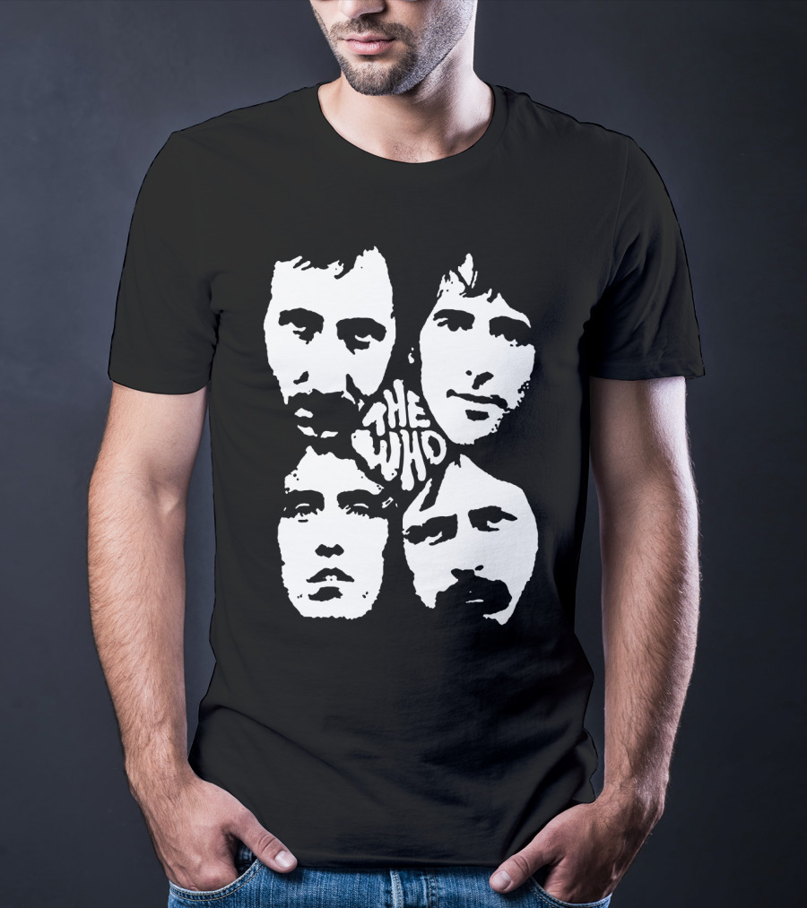 The Who Classic Band Member Faces T-Shirt