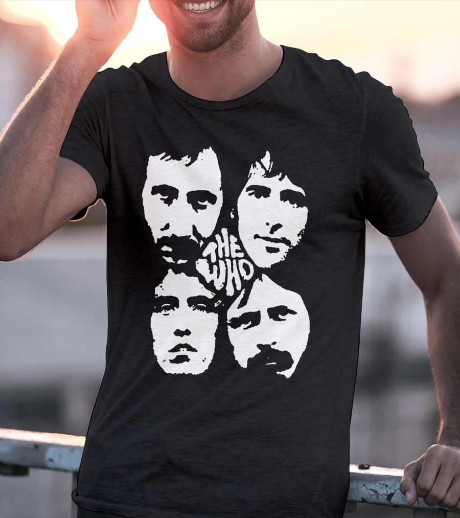 The Who Classic Band Member Faces T-Shirt