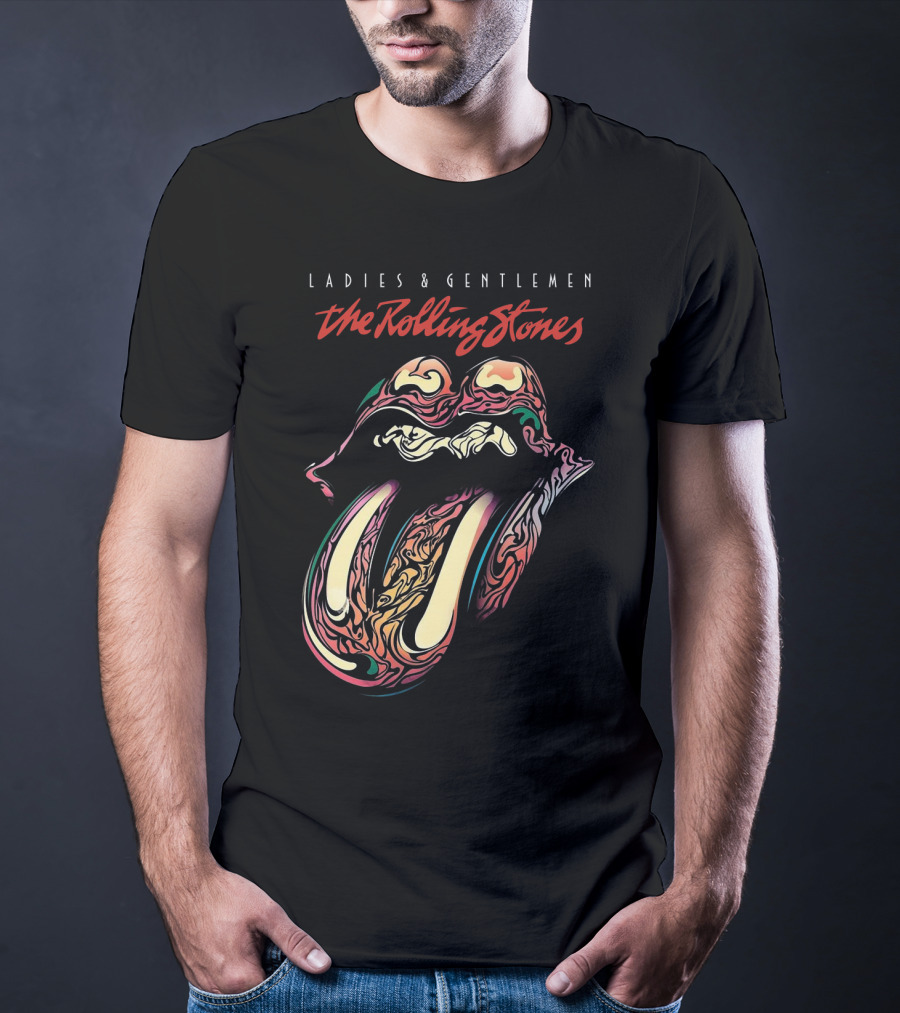 Ladies & Gentlemen The Rolling Stones Psychedelic Tongue T-Shirt