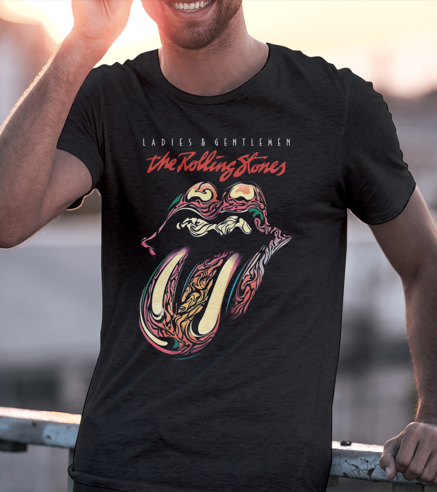 Ladies & Gentlemen The Rolling Stones Psychedelic Tongue T-Shirt