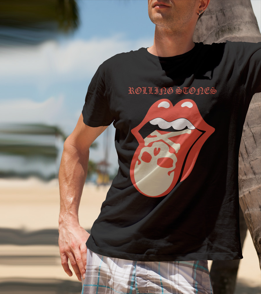 Rolling Stones Tongue With Skull T-Shirt