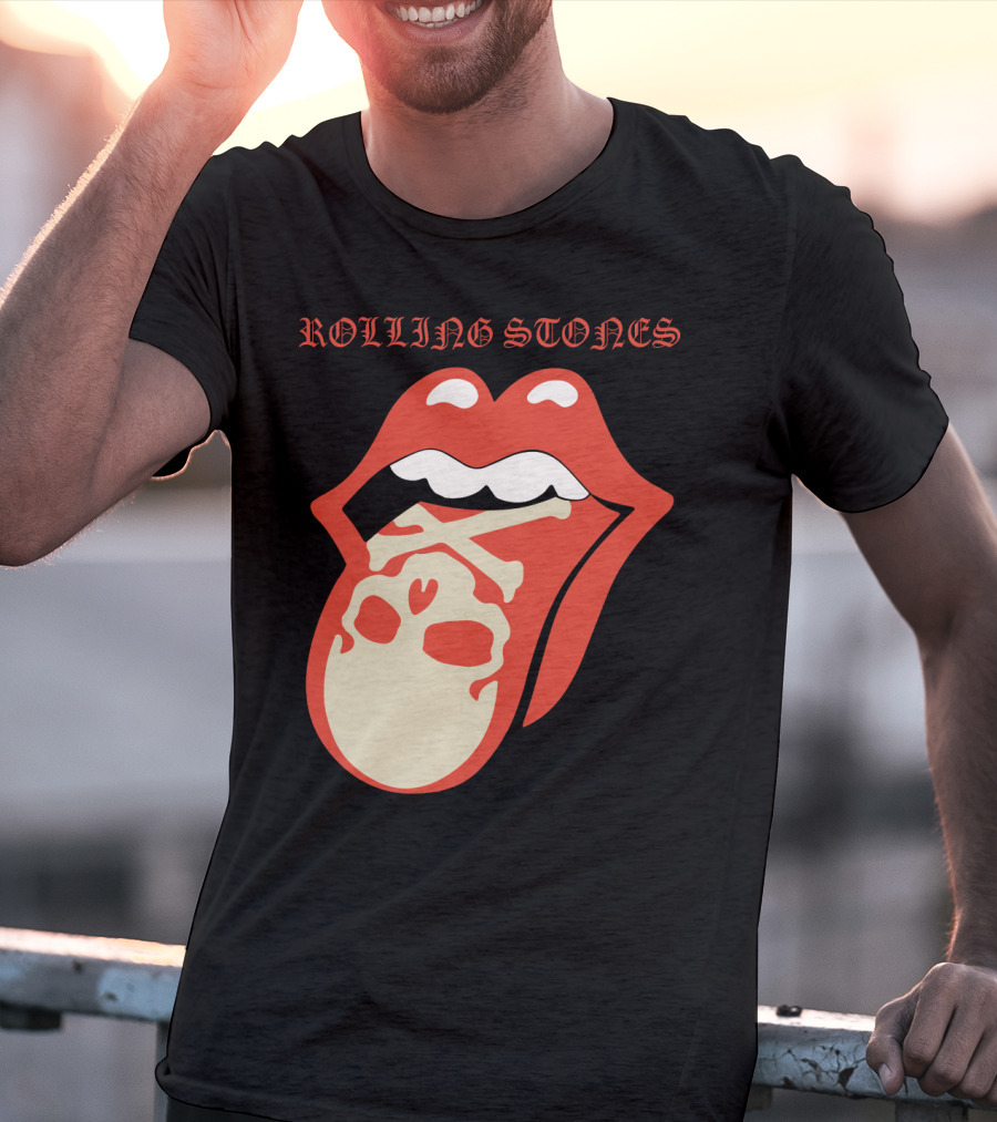 Rolling Stones Tongue With Skull T-Shirt