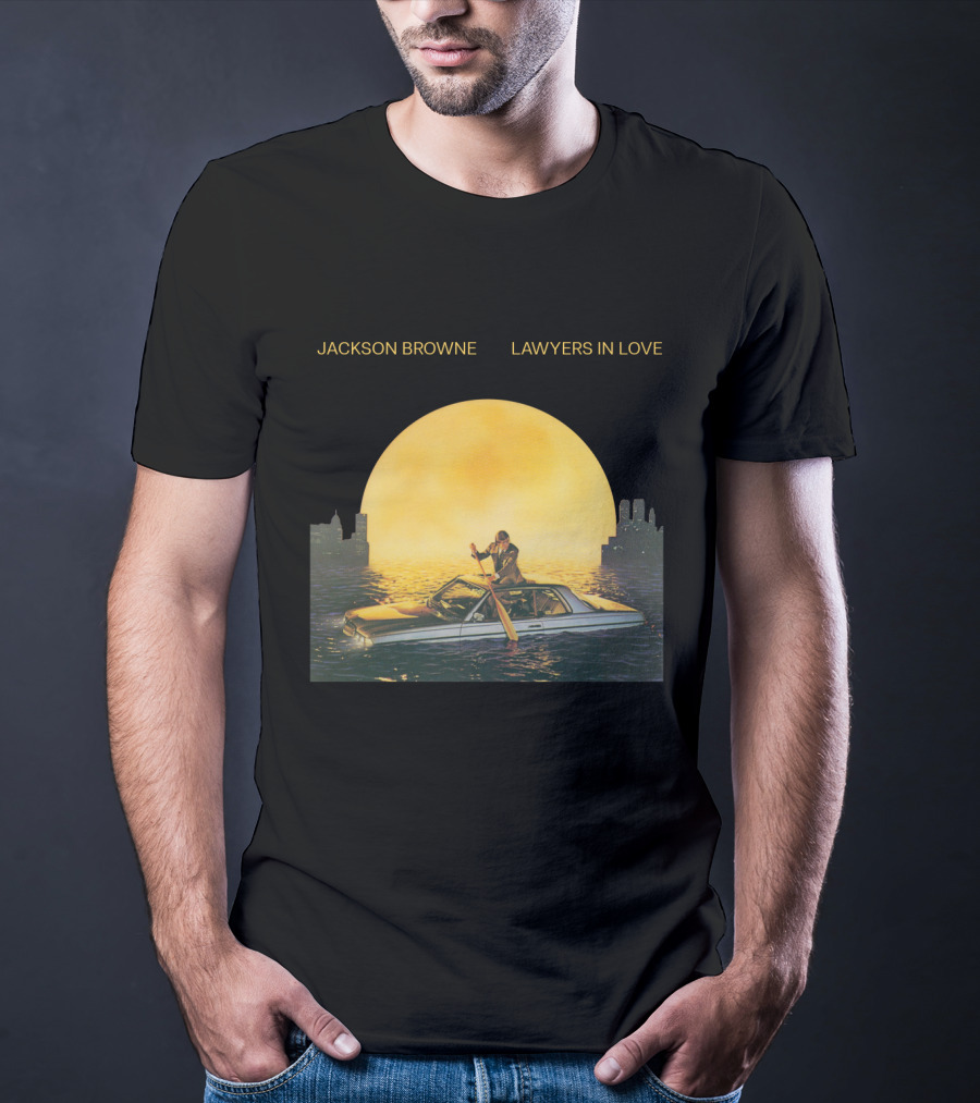 Jackson Browne Lawyers In Love Car And Moon Scene T-Shirt