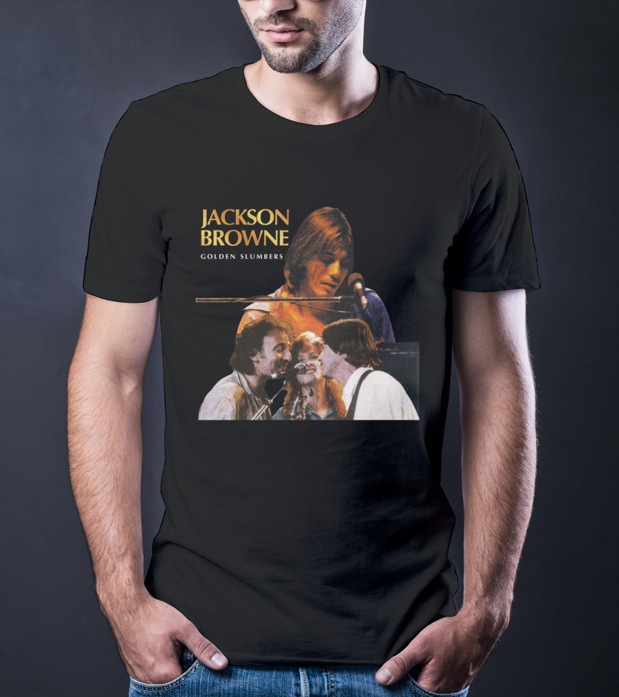 Jackson Browne Golden Slumbers Live Performance Collage T-Shirt