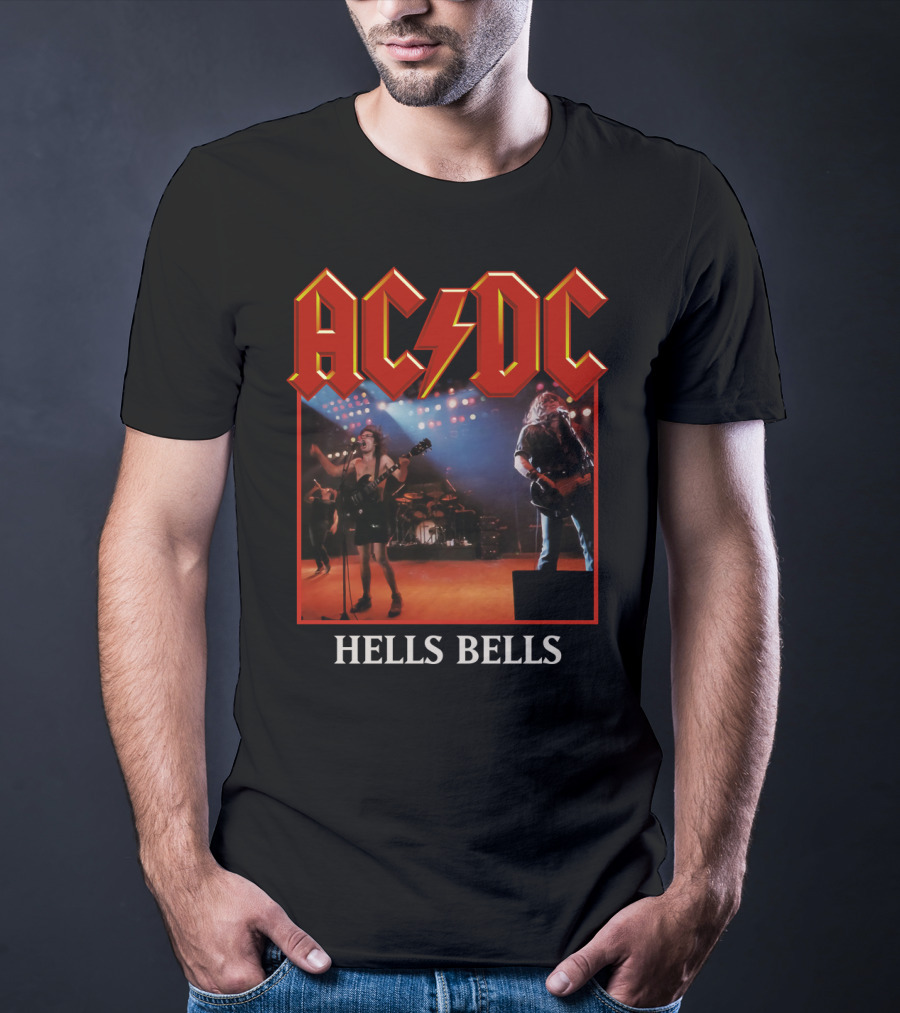 Acdc Hells Bells Live Performance Stage Concert T-Shirt