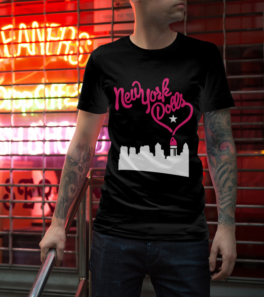 New York Dolls Skyline Star Retro Style T-Shirt