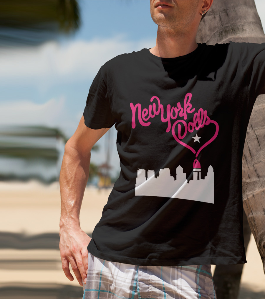 New York Dolls Skyline Star Retro Style T-Shirt