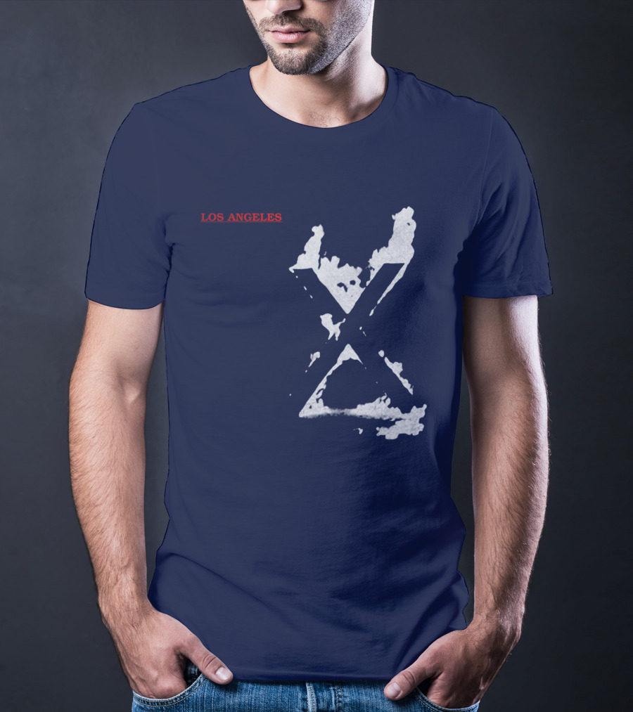 X Los Angeles Vintage Style Black T-Shirt