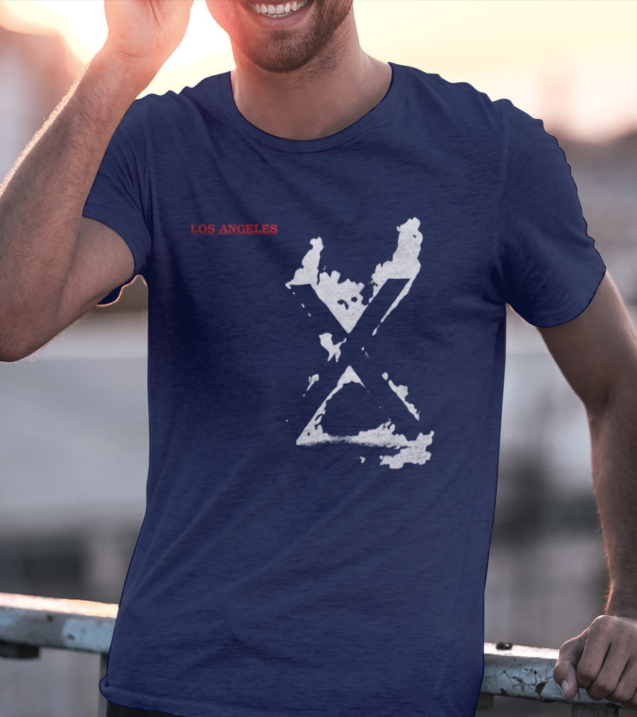 X Los Angeles Vintage Style Black T-Shirt