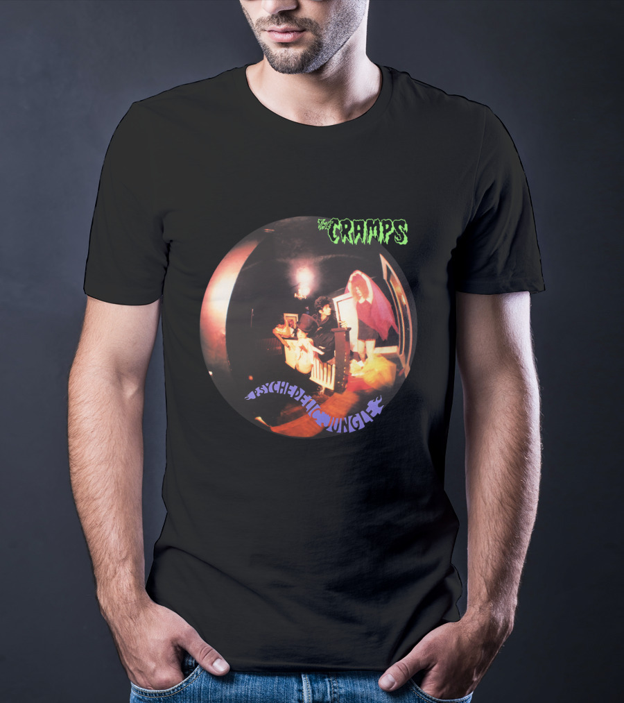 The Cramps Psychedelic Jungle Scene With Colorful Fisheye Lens Photography T-Shirt