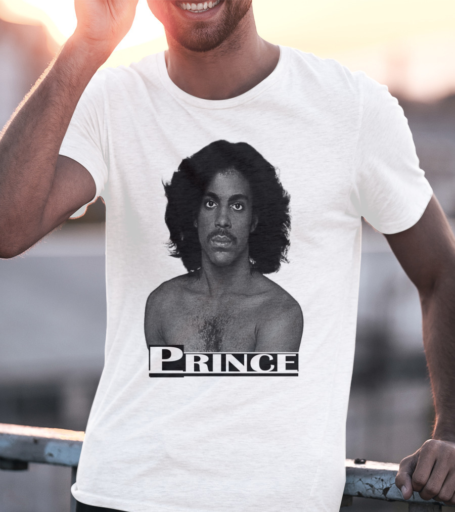 Prince Black And White Portrait T-Shirt