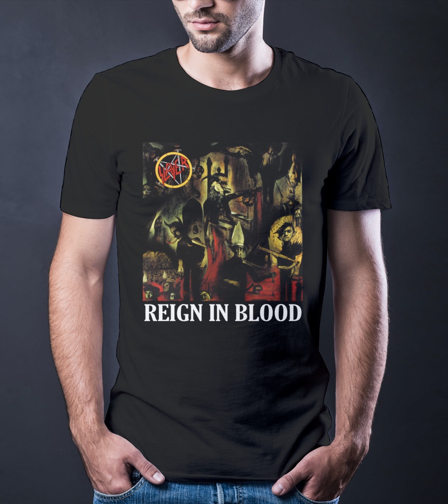 Slayer Reign In Blood Album Art Classic Cover T-Shirt