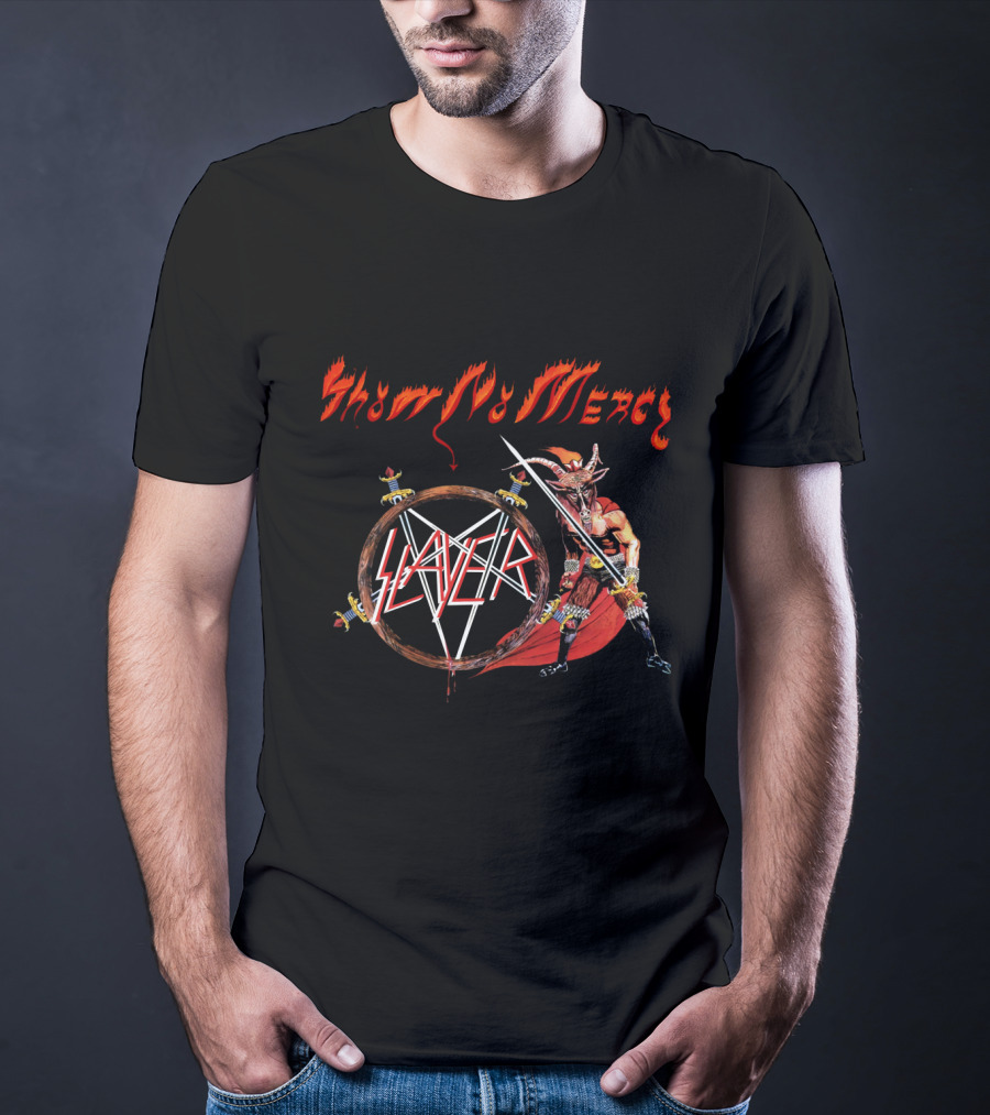 Slayer Show No Mercy Pentagram Sword Demon Icon T-Shirt