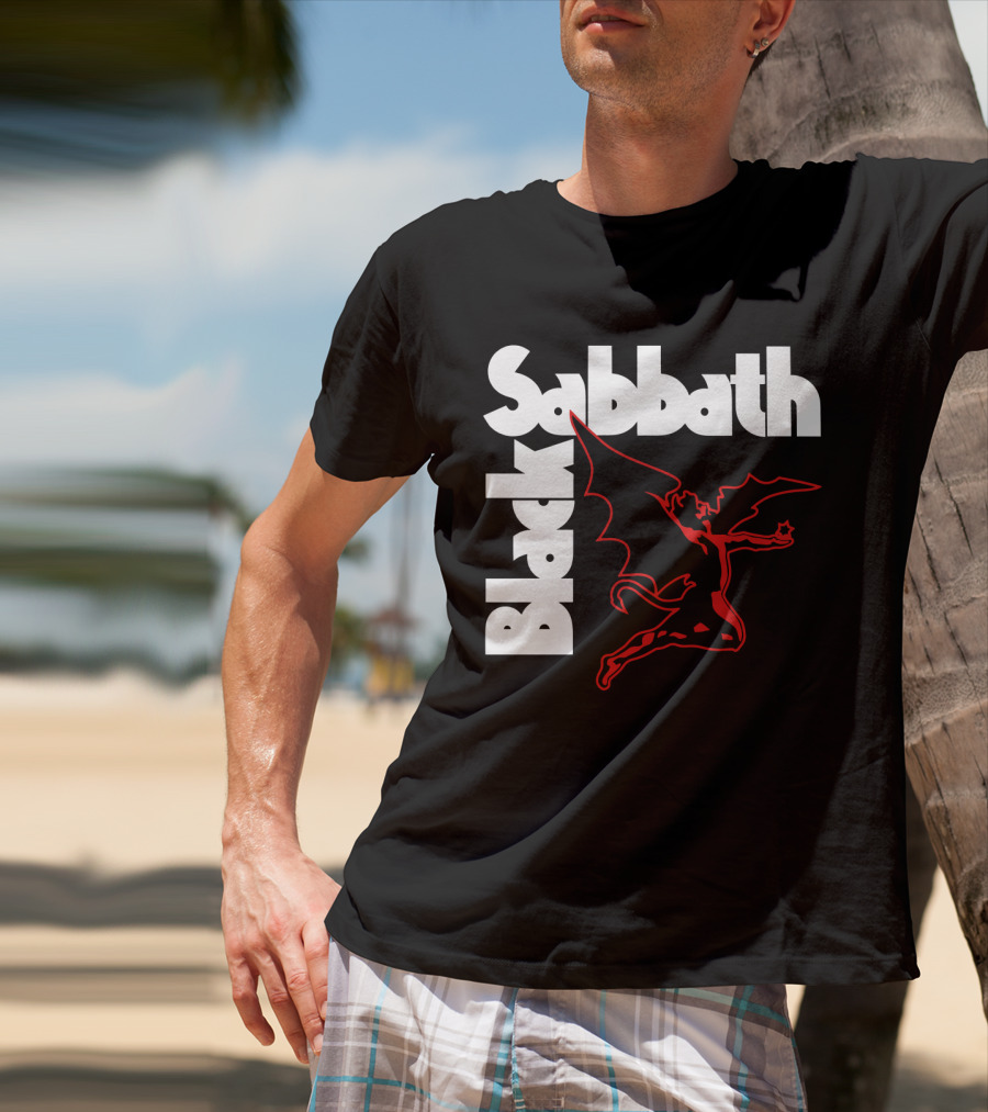 Black Sabbath Devil Logo Retro T-Shirt