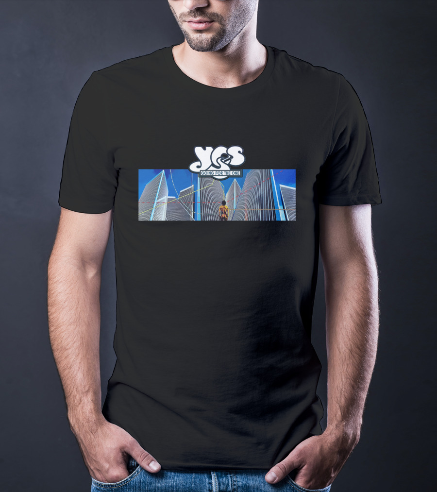 Yes Going For The One Album Cover Buildings And Man T-Shirt