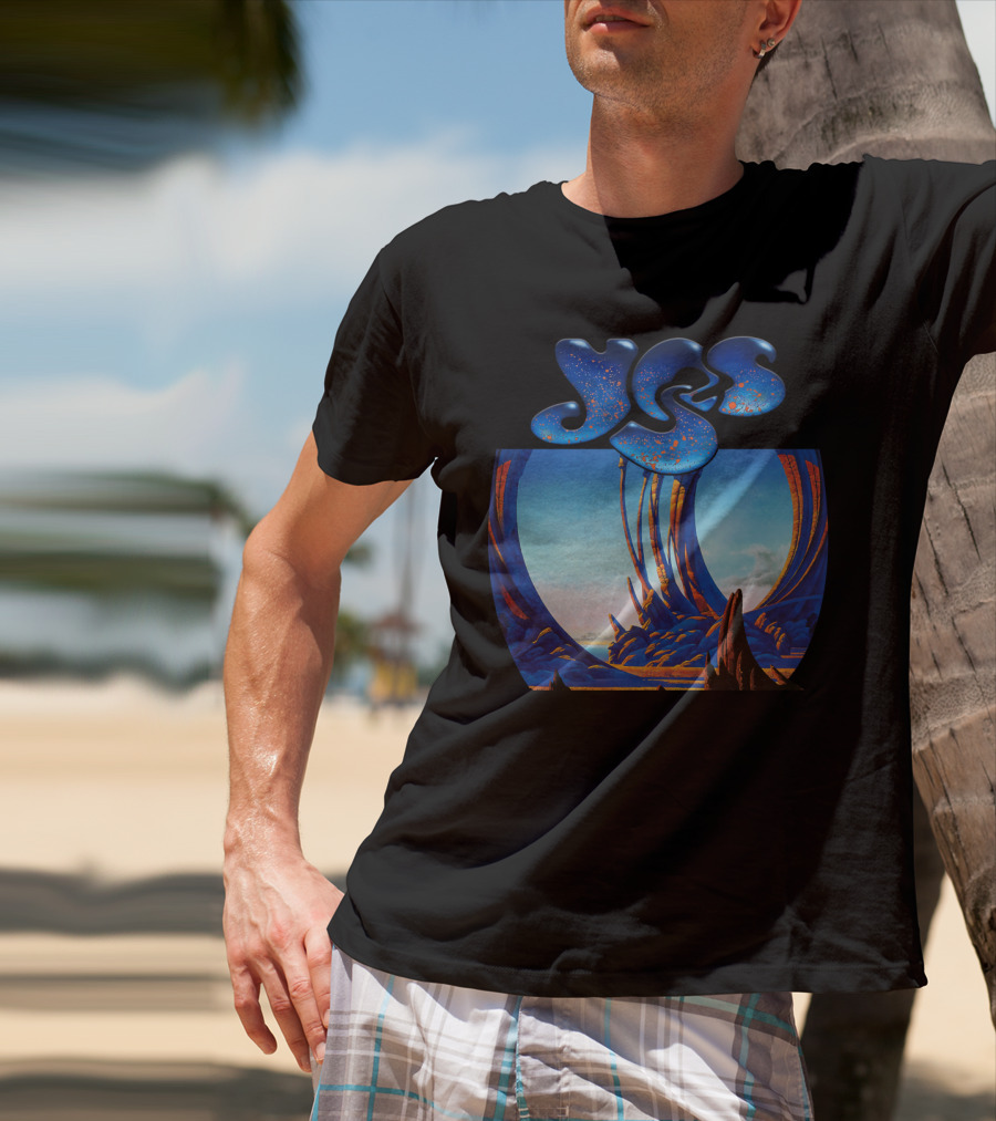 Yes Album Art Cover Retro Fantasy Landscape T-Shirt