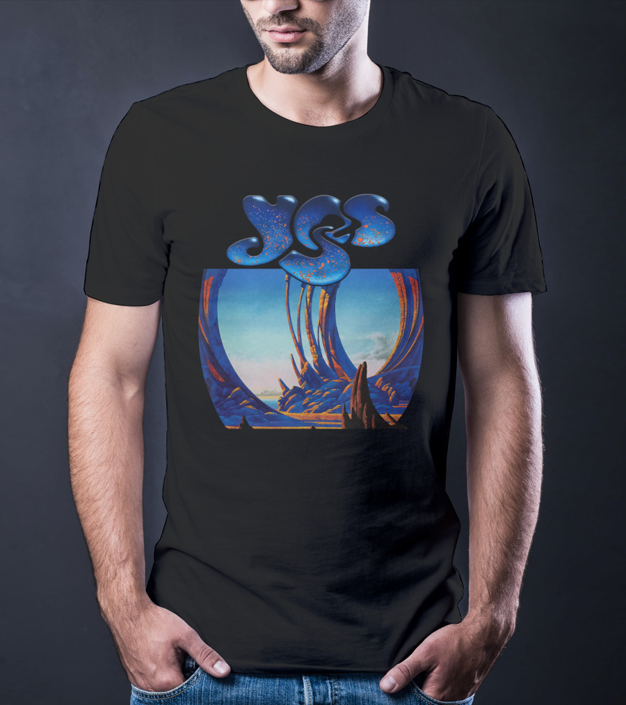 Yes Album Art Cover Retro Fantasy Landscape T-Shirt