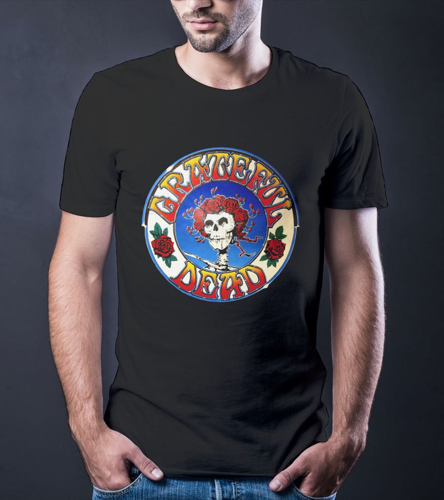 Grateful Dead Skeleton And Roses Circular T-Shirt