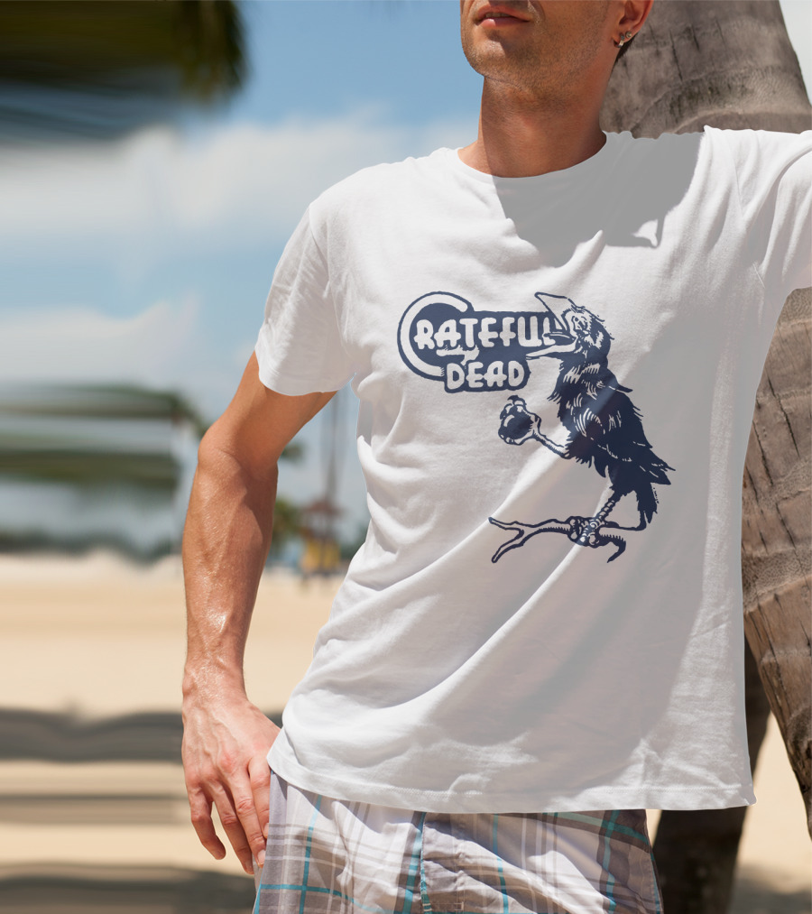 Grateful Dead Crow Holding Heart T-Shirt