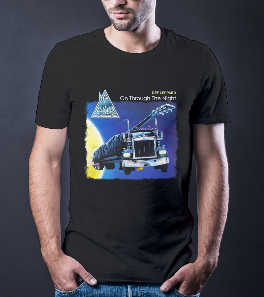 Def Leppard On Through The Night Truck And Moon T-Shirt