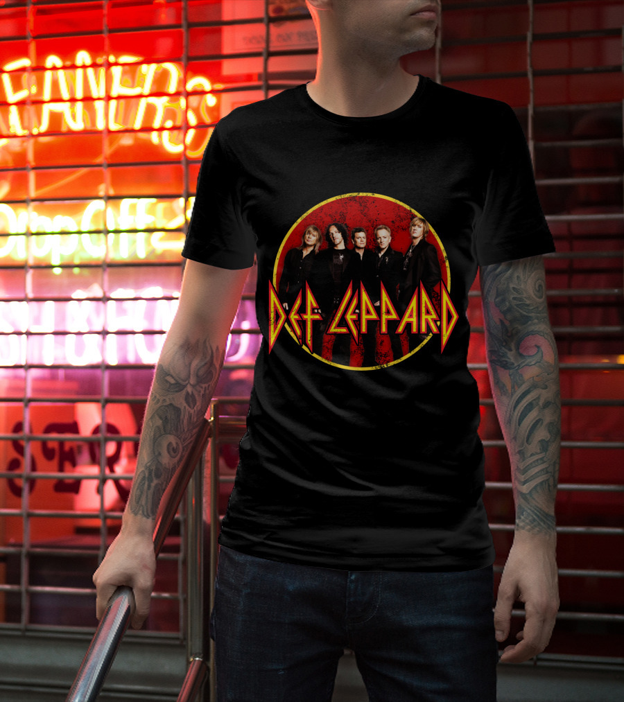 Def Leppard Band Logo And Members T-Shirt
