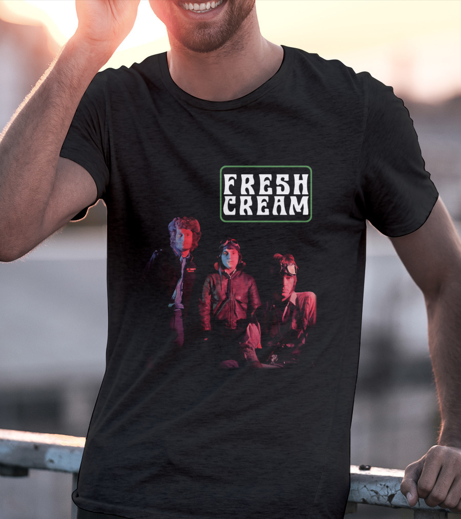 Fresh Cream 1966 Rock Band Album Cover Art T-Shirt
