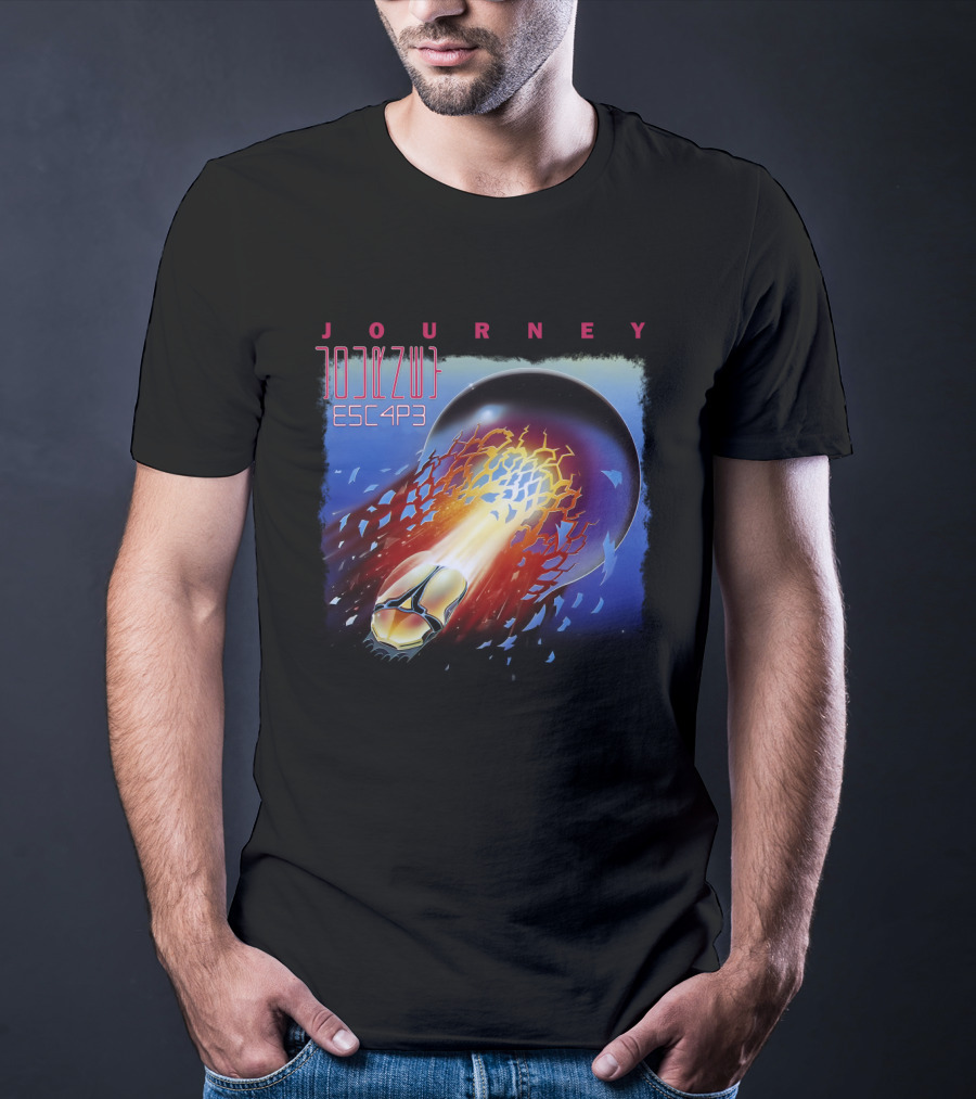 Journey Esc4P3 Album Art Rocket T-Shirt